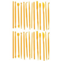 도자기 공예 도구 세트 점토 도자기 도구 키트 조각 폴리머 모델링 펜 세라믹 몰딩 스타일러스 모싱 Diy, 한개옵션1, 01 Yellow