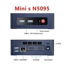 Beelink-미니 S GK 미니 윈도우즈 11 PC 인텔 셀러론 N5095/J4125 DDR4 8GB 256GB WiFi5 BT4.0 데스크탑, CHINA, 16GB 512GB + EU, Mini S N5095