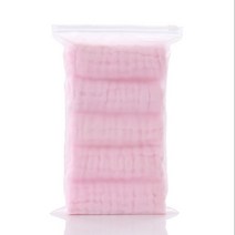 핸드타월 고리 카페 주방 손 수건 고급 타올 목욕 100% 면 모슬린 사각형 6 겹 거즈용 페이스 워시 부드러운 신생아 물건 5 개입 926EA 1, 05 5 Pink