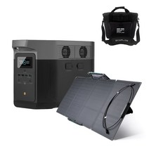 에코플로우 파워뱅크 델타맥스 2000 Ecoflow Delta Max 2000 고속충전 차박 노지 캠핑용 휴대용 야외 파워뱅크 AC 220V 대용량 보조배터리, 델타맥스 2000+태양광패널 400W