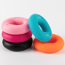 두가지 강도로 운동하는 실리콘 도넛 악력기 무소음 완력기 전완근 간편휴대, 핑크(20~30LB)
