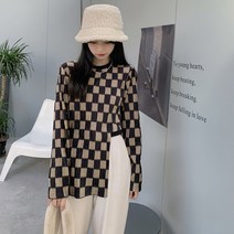 트임 언발 긴팔 티셔츠 봄신상 신상품 마린체크 디자인 미니멀 탑걸