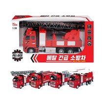 씽크 메탈 긴급 소방차 어린이 완구 장난감 랜덤발송