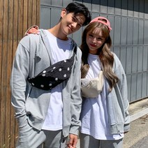 쏘리얼 데일리 무지 후드 집업 커플룩 (2개세트가격)
