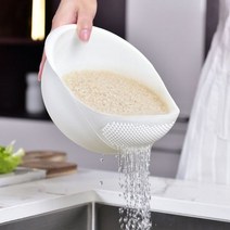 티백 주머니 티 스트레이너 미세 거름망 차망 깔때기 Rice Strainer Washing Filter Baskets Sieve Drainer Plastic Colander Kit, White