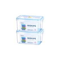 코멕스 바이오킵스 플라스틱 밀폐용기 직사각 2.4L 2개, 단품