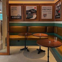 카페 테이블 원목 원형 빈티지 라운드 레스토랑 식탁, 60x60 소나무 원목 스타일링 엣지