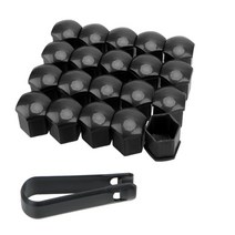 17 19 21MM 자동차 차량용 타이어 나사 캡 볼보 S40 S60 S70 S80 S90 V40 V50 V60 V90 XC60, 01 Black_02 19mm