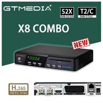 위성 TV 수신기 새로운 gtmedia x8 콤보 10비트 dvb-s2s2x+t2cable multi-plp 지원 albertistivusatbbc satback, 없음