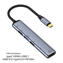 썬더볼트 독 서피스독 ryra 휴대용 usb 3.1 type-c 허브-hdmi 호환 멀티 스플리터 어댑터 4k thunderbolt 3 pc 액세서리 용 usb c 허브, y004