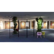 병풍칸막이 전시망걸이 유치원 작품전시대 이동식 격자선반 접이식, 100*160 높이(2개 이상의 연결)