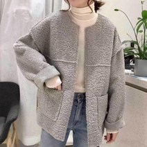 여자 양털 가디건 자켓 뽀글이 캐주얼 겨울 코디 봄 가을 후리스 뽀글이 후드 양털청 블랙트위드 겨울