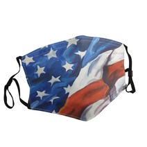 American Flag Painting 성인용 인쇄 마스크 일본 만화 영화 방진 빨 조절 가능
