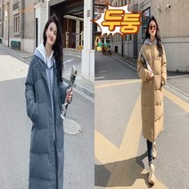 후드부착형 패딩 여성 롱패딩 후드 집업 부착형 스타일 롱패딩 4컬러 겨울점퍼 데일리패딩 가성비