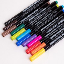 [터치마카60] 르미에르 직물전용펜 기본12색 형광6색(낱색 세트구성), 기본12색(10%할인적용)
