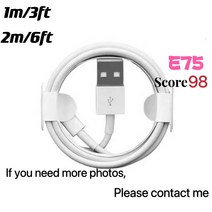 호환용 마그네틱 USBC 충전케이블 C타입 5핀 고속충전 케이블잭 Foxcon 품질 E75 칩 8IC 8pin 1m3ft 2m/6ft USB 데이터 동기화 충전기 전화 11 X X, 2.No Box - 2m