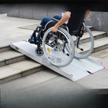 알루미늄 휴대용 휠체어 이동 접이식 경사판 안전 문턱, 01. 가로 61x세로 72cm 정도 접기, 1개