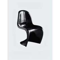 비트라 팬톤 고스트 체어 카페 인테리어 S의자, 유광 블랙