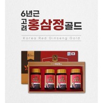 고려인삼유통 6년근 고려홍삼정 골드 + 쇼핑백 세트, 1박스, 960g, 4개