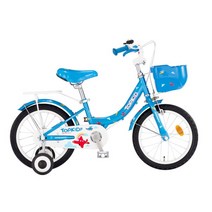 [스마트자전거] 탑키드 16인치 보조바퀴 어린이 자전거 2021, 핑크, 1.뮤트키즈(블루)+보호대(파랑)