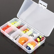 소품보관 투명 태클박스 양면 파티션 케이스 10칸 휴대용 에기박스 낚시 채비통 로드