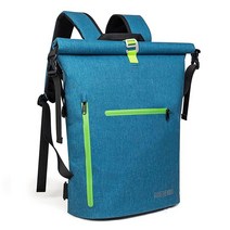미국발송 CLOSE THE WORLD 방수 백팩 35L 롤 탑 백팩 밀폐 지퍼 포켓과 쿠션 패딩 백 패널 드라이 백 블루. 드라이 백, Blue