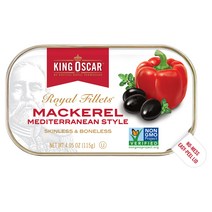 킹 오스카 로얄 필레 고등어 지중해 스타일 King Oscar Royal Fillets Mackerel Mediterranean Style 115g