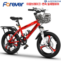 20인치자전거 MTB 입문용 자전거 출퇴근 펫바이크 추천 가벼운 튼튼한, 20인치 이중브레이크 변속 일체형바퀴, 레드