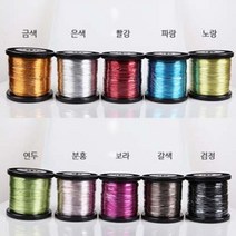 알루미늄 공예철사 1.2mm 10종 분재 코팅 스텐 와이어, 연두