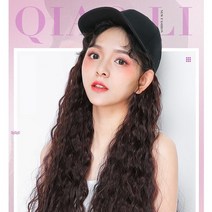 가발위드 모자가발 전체가발 히피스타일, 1개, 다크브라운