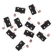 10 PCS 미니 마이크로 리미트 스위치 롤러 레버 암 SPDT 스냅 액션 로트, 하나, 블랙, 레드, 실버 톤, 10개