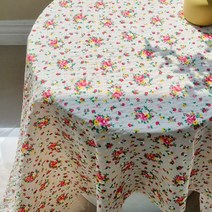 오비타꽃무늬 코튼레이온 원단, 베이지