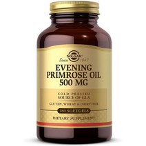 여성갱년기영양제 에스트로겐 여성호르몬 갱년기에좋은영양제 약 Solgar 달맞이꽃 오일 500mg 180 소프트젤 한 심 여성 글루텐 무함유 유제품 180인분, 180 카운트(1팩), 표준 포장