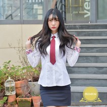 지앤제이 프리미엄 여성 각카라 셔츠 (빨강체크)