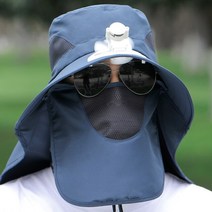 선풍기모자 농사 현장 여름 썬캡 여름 가을 팬 캡 야외 스포츠 낚시 등산 벨트 통기성 메쉬 태양 방지 차양 어부 c100, 팬 1, m(56-58cm), Fan 1