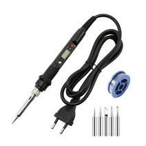 80W Electric Soldering Iron Kit Set Digital Temperature Adjustable Welding Tool Solder Tin With Ir, Set-2_220V EU Plug