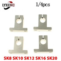 1/4PCS SK8 선형 베어링 레일 샤프트 지원 SK10 SK12 SK16 SK20 축 XYZ 테이블 CNC 라우터 3D 프린터 부품, 01 4 개_04 SK16
