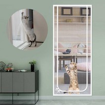 고양이 방묘문 방묘창 안전문 울타리 방충망 펫도어, 고양이방묘문-그레이_4XL(150*220cm)