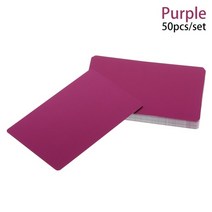 네임프린터 라벨기 네임스티커 50 개대 다채로운 알루미늄 합금 명함 휴대용 금속 carte 이름 카드 레이저 조각 비즈니스 방문 예술 공예, 보라색