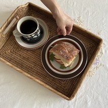 라탄트레이 손잡이 빵 사각바구니, 오벌트레이 M