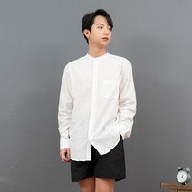 미니멀 린넨 차이나 셔츠