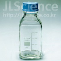 [JLS] PYREX Square Media Lab Bottle 파이렉스사각메디아병 사각샘플병 공간절약형바틀 샘플보관병, 1000ml 1ea
