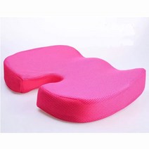 자동차방석 메모리폼 사무실 학생 라텍스 베개 의자, 방석 핫핑크