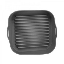 Fryer Silicone Pot Replacement Microwave Oven Basket Easy to Clean Air For 10in Fryer Microwave Oven, Square opp gray
