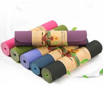 파워몬 요가 필라테스 운동 헬스 매트 헬스장 두꺼운 PVC TPE 홈트레이닝 운동 용품, 퍼플
