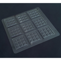 발렌테이 초콜릿 만들기몰드 정사각 바크9구, 1개