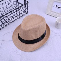 남성용 여름 페도라 과 여성의 복고풍 밀짚 탑 재즈 격자 무늬 봄 중산 여름 모자