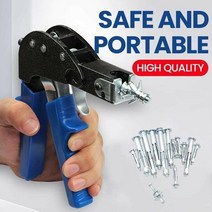 손 Riveter 리벳 총 손톱 도구 4mm 5mm 6mm 벽 석고 보드 판자, 01 Blue