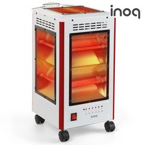 이노크아든 오면난로 전기히터 리모컨형, IA-i911, 화이트 + 레드