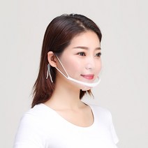 입가리개 조리용 주방 식당 음식점 위생 마스크 투명, 턱받이 부분 투명화이트 중 랜덤발송